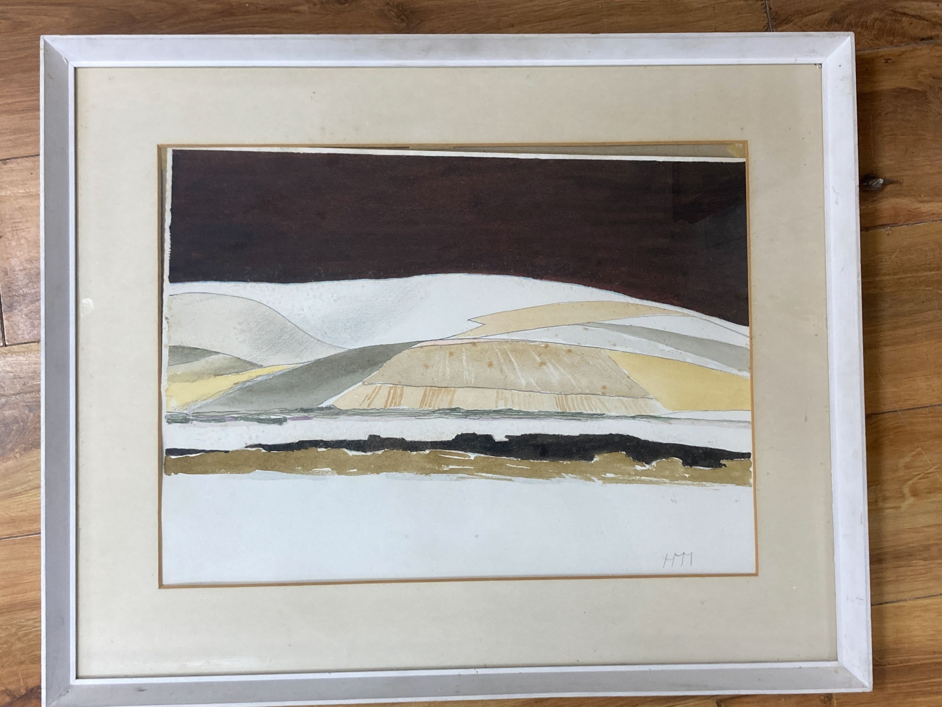 Helen Moggridge (1900-1989), watercolour, landscape, initialled, 36 x 49cm.